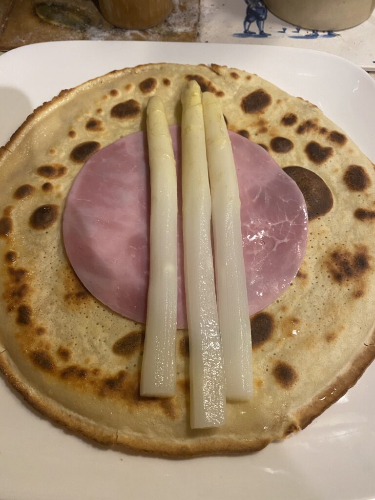 Plate, the ham is optional